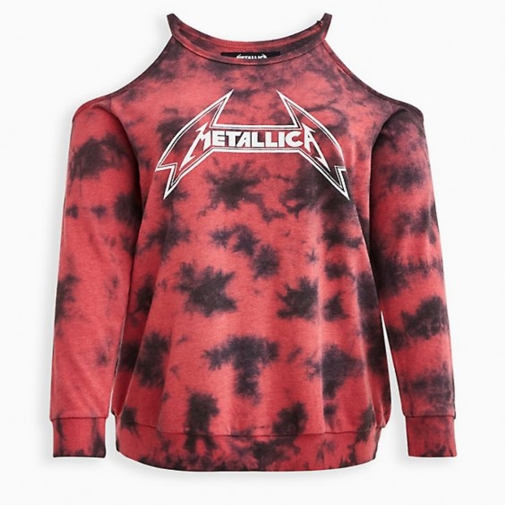 Torrid NWT size 5 Metallica exposed shoulder long sleeve shirt - NWT